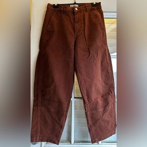 Everlane rosewood barrel leg twill pants